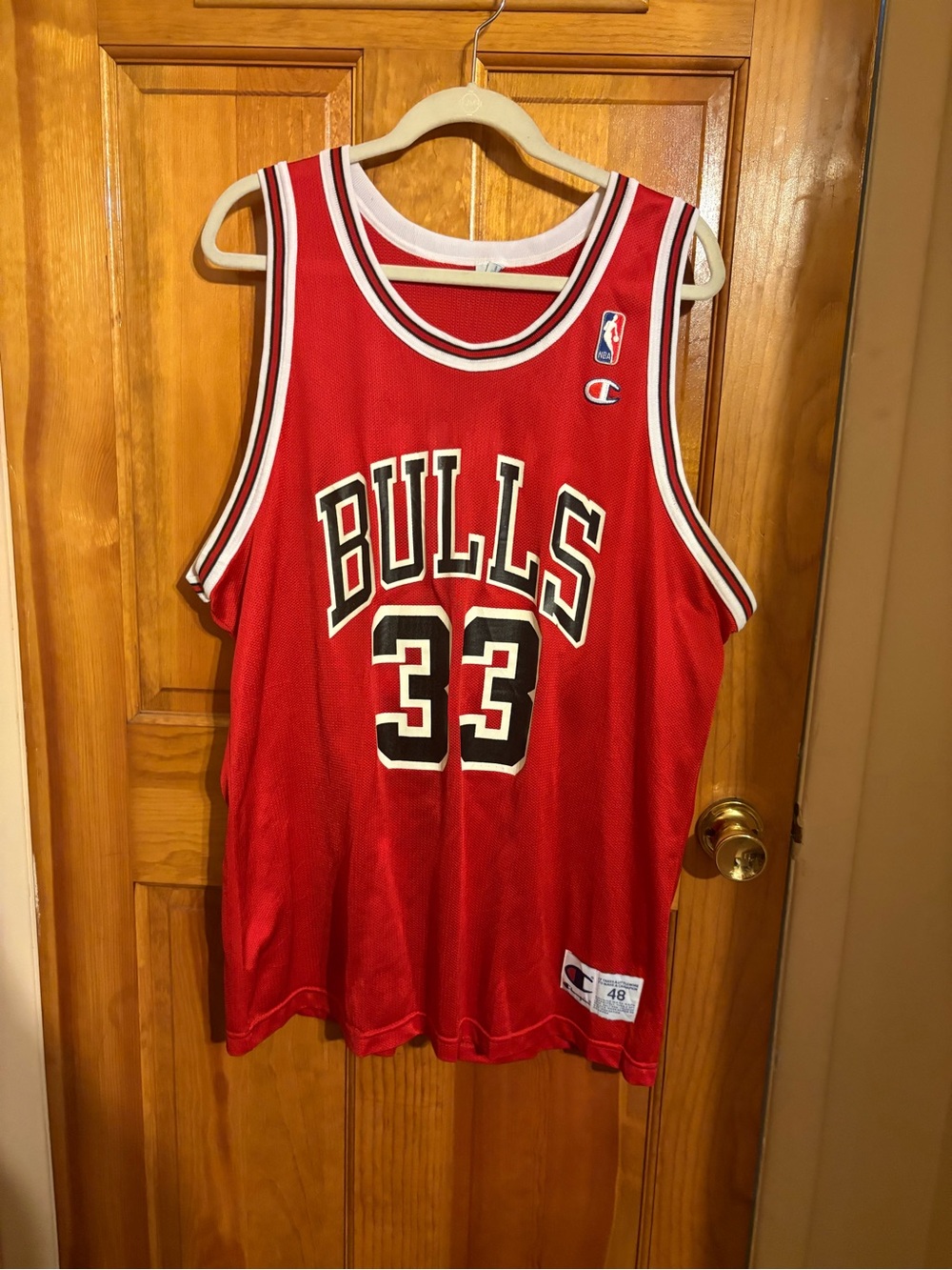 Vintage 90’s Chicago Bulls Scottie Pippen  Red #33 Basketball Jersey